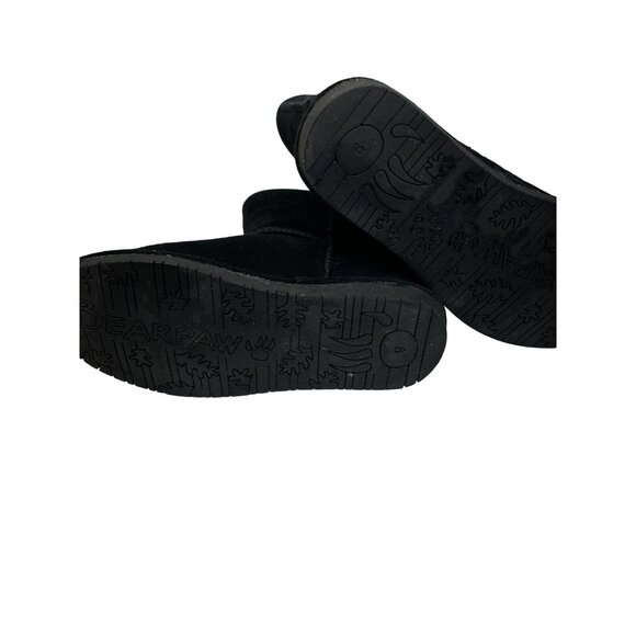 Bearpaw Womens Emma Short Boot Size 9 Sheepskin Wool Blend Black Winter Footwear - Picture 10 of 12